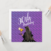 30. Geburtstag Frauencocktail Mode Schönheit Karte (Vorderseite/Rückseite Beispiel)