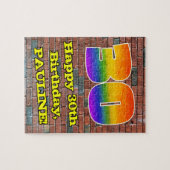 30. Geburtstag: Fun Graffiti-Inspiriert Regenbogen Puzzle (Horizontal)