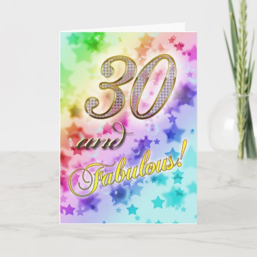 30. Geburtstag für jemanden Fabulous Karte (Vorderseite)