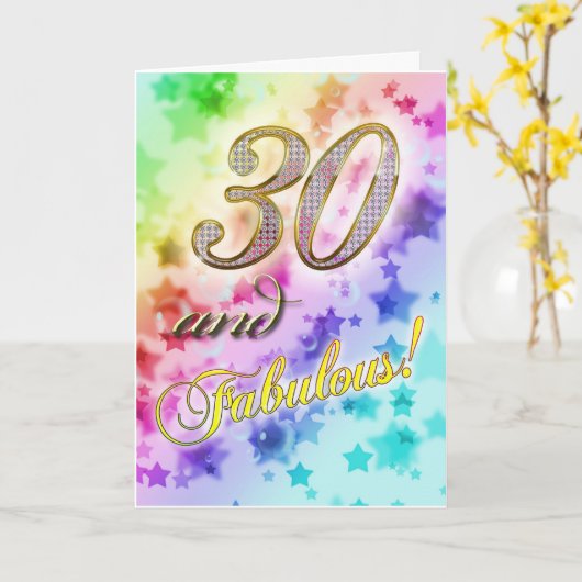 30. Geburtstag für jemanden Fabulous Karte (Gelbe Blume)