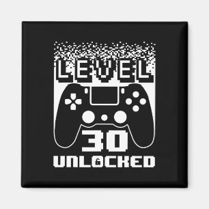 30. Geburtstag für Männer Level 30 Unlock Gamer 30 Magnet