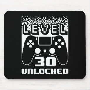 30. Geburtstag für Männer Level 30 Unlock Gamer 30 Mousepad