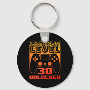 30. Geburtstag für Männer Level 30 Unlock Gamer 30 Schlüsselanhänger