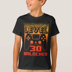 30. Geburtstag für Männer Level 30 Unlock Gamer 30 T-Shirt