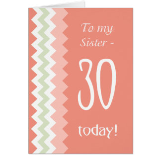 Der 30 Geburtstag Schwester Gruß & Mitteilungskarten Zazzle.de