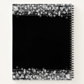30. Geburtstag Gästebuch Party Glitzern Silver Notizblock (Rückseite)
