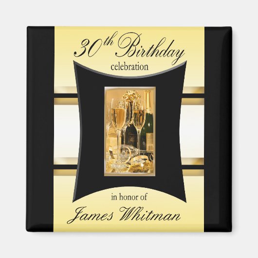 30. Geburtstag Gastgeschenk/Souvenier Magnet (Vorne)