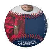 30. Geburtstag Geboren 1993 Monogram Foto Legend B Baseball (Rückseite)