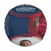 30. Geburtstag Geboren 1993 Monogram Foto Legend B Baseball (Vorderseite)