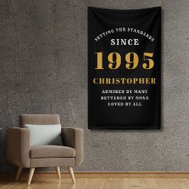 30. Geburtstag Geboren 1995 Name Schwarz Gold hinz Banner
