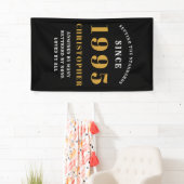 30. Geburtstag Geboren 1995 Name Schwarz Gold hinz Banner (Insitu)