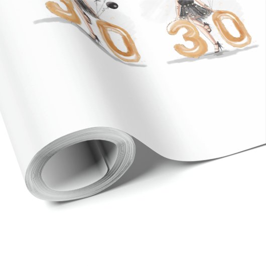 30. Geburtstag Geschenkpapier (Rolleneckpunkt)