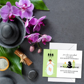 30. Geburtstag Girly Wellness-Center Weekend Einla Einladung