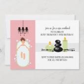 30. Geburtstag Girly Wellness-Center Weekend Einla Einladung (Vorderseite)
