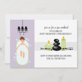 30. Geburtstag Girly Wellness-Center Weekend Einla Einladung (Vorderseite)