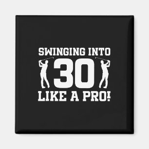 30. Geburtstag Golf 30 Jahre alter Golfspieler Geb Magnet