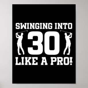 30. Geburtstag Golf 30 Jahre alter Golfspieler Geb Poster
