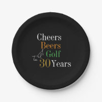30. Geburtstag Golf Cheers Beers Black Gold Party