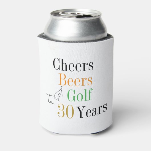 30. Geburtstag Golf Cheers Beers Party Dosenkühler (Kanne Rückseite)