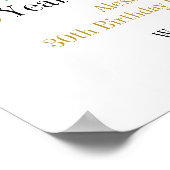 30. Geburtstag Golf Cheers Beers Party Willkommen Poster (Ecke)