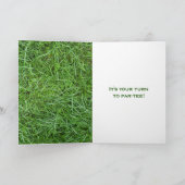 30. Geburtstag Golfball auf Gras Karte (Innenseite)