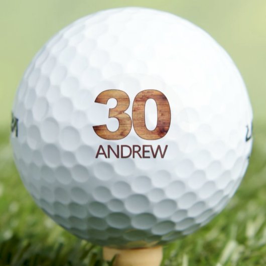 30. Geburtstag Golfbälle 30 Jahre Golfer Holzgesch