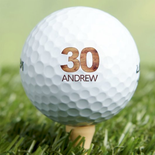 30. Geburtstag Golfbälle 30 Jahre Golfer Holzgesch