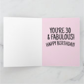 30. GEBURTSTAG GREETING CARD FÜR SIE KARTE (Innenseite)