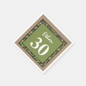 30. Geburtstag Grüne und Tan Camouflage A01D Serviette (Ecke)