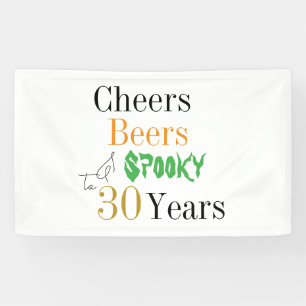 30. Geburtstag Halloween Cheers Spooky Party Banner