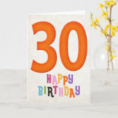 30. Geburtstag Happy Birthday Card Design 2 Karte (Gelbe Blume)