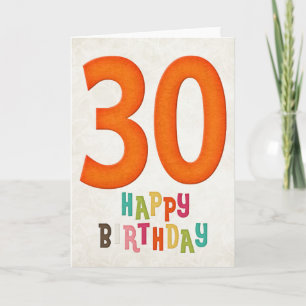 30. Geburtstag Happy Birthday Card Design Karte