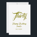 30. Geburtstag Hinzufügen Name Datum Jahr Gold Vor Einladung<br><div class="desc">bearbeitbares Design</div>