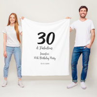 30. Geburtstag hinzufügen Name Datum Jahr schwarz