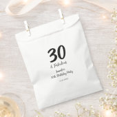 30. Geburtstag hinzufügen Name Datum Jahr schwarz Geschenktütchen (Ausgeschnitten)