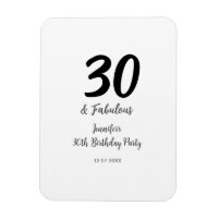 30. Geburtstag hinzufügen Name Datum Jahr schwarz