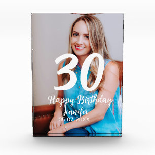 30. Geburtstag hinzufügen Name Datum Jahr Weißes F Fotoblock