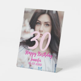 30. Geburtstag hinzufügen Name Datum Jahr Weißes F Sockelschild