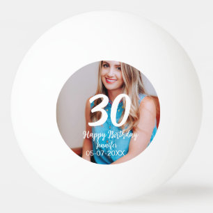 30. Geburtstag hinzufügen Name Datum Jahr Weißes F Tischtennisball