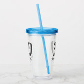 30. Geburtstag hinzufügen Namensdatum Jahr schwarz Acryltrinkbecher (Links)