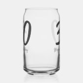 30. Geburtstag hinzufügen Namensdatum Jahr schwarz Dosenglas (Links)