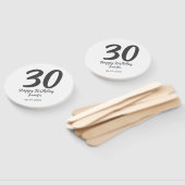 30. Geburtstag hinzufügen Namensdatum Jahr schwarz Fächer (Non-assembled)