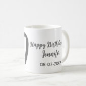 30. Geburtstag hinzufügen Namensdatum Jahr schwarz Kaffeetasse (VorderseiteRechts)