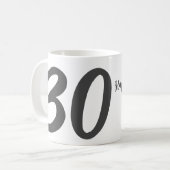 30. Geburtstag hinzufügen Namensdatum Jahr schwarz Kaffeetasse (Vorderseite Links)