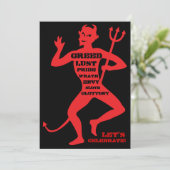 30. Geburtstag - Hölle eines Party Einladung (Stehend Vorderseite)