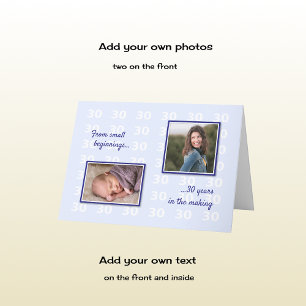 30. Geburtstag Ihre Fotos und Texte Karte