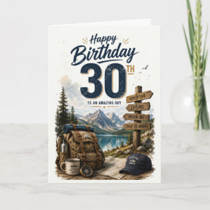 30. Geburtstag im Freien Karte