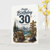 30. Geburtstag im Freien Karte (Gelbe Blume)