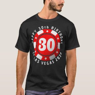 30. Geburtstag in Las Vegas 2020 Poker Chip Premiu T-Shirt