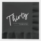 30. Geburtstag individuelle Name Servietten Mit Folie (Vorderseite)